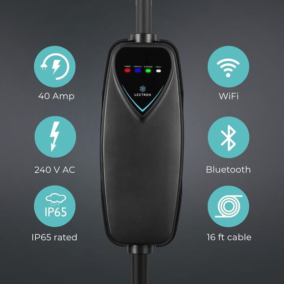 Lectron Level 2 Tesla Charger (WiFi Version) 240V, 40 Amp, NEMA 14-50 Plug 16ft - Picture 9 of 16